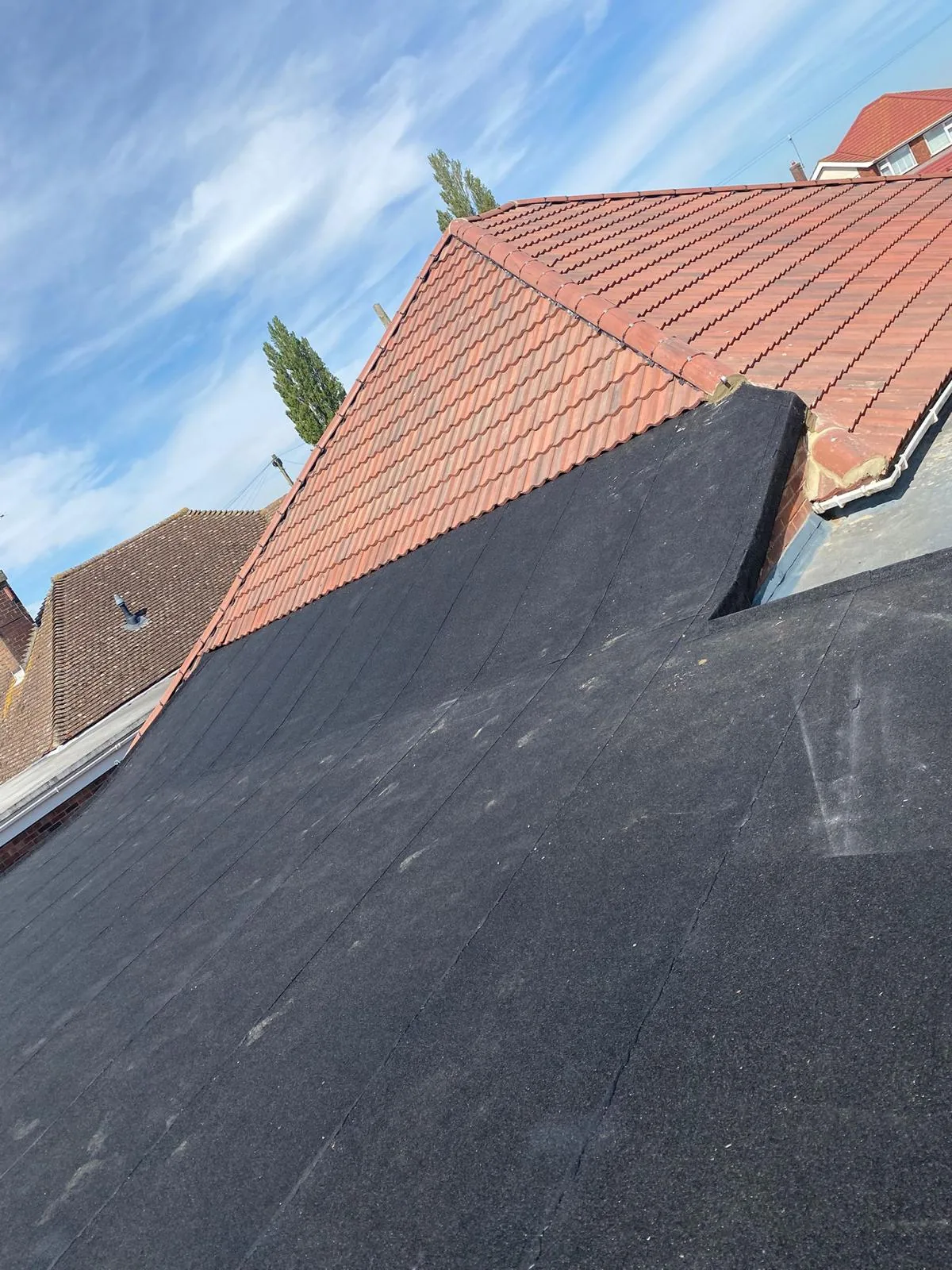 High-performance felt flat roof completed on a detached property near Bury St Edmunds
